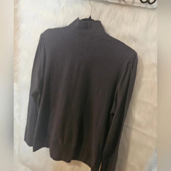 725 Originals Plus Zip-Up Ruched Sweater w/Pockets - Picture 4 of 7